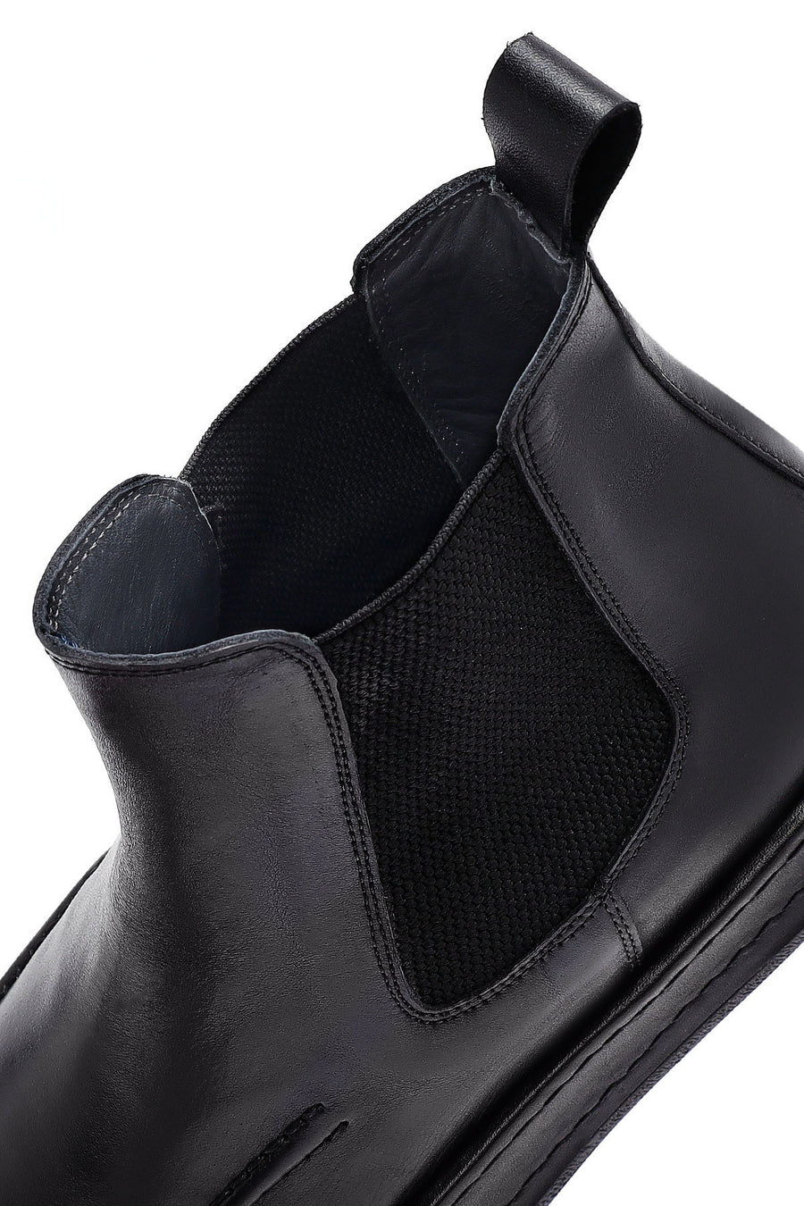 Male Black Leather Chelsea Boots