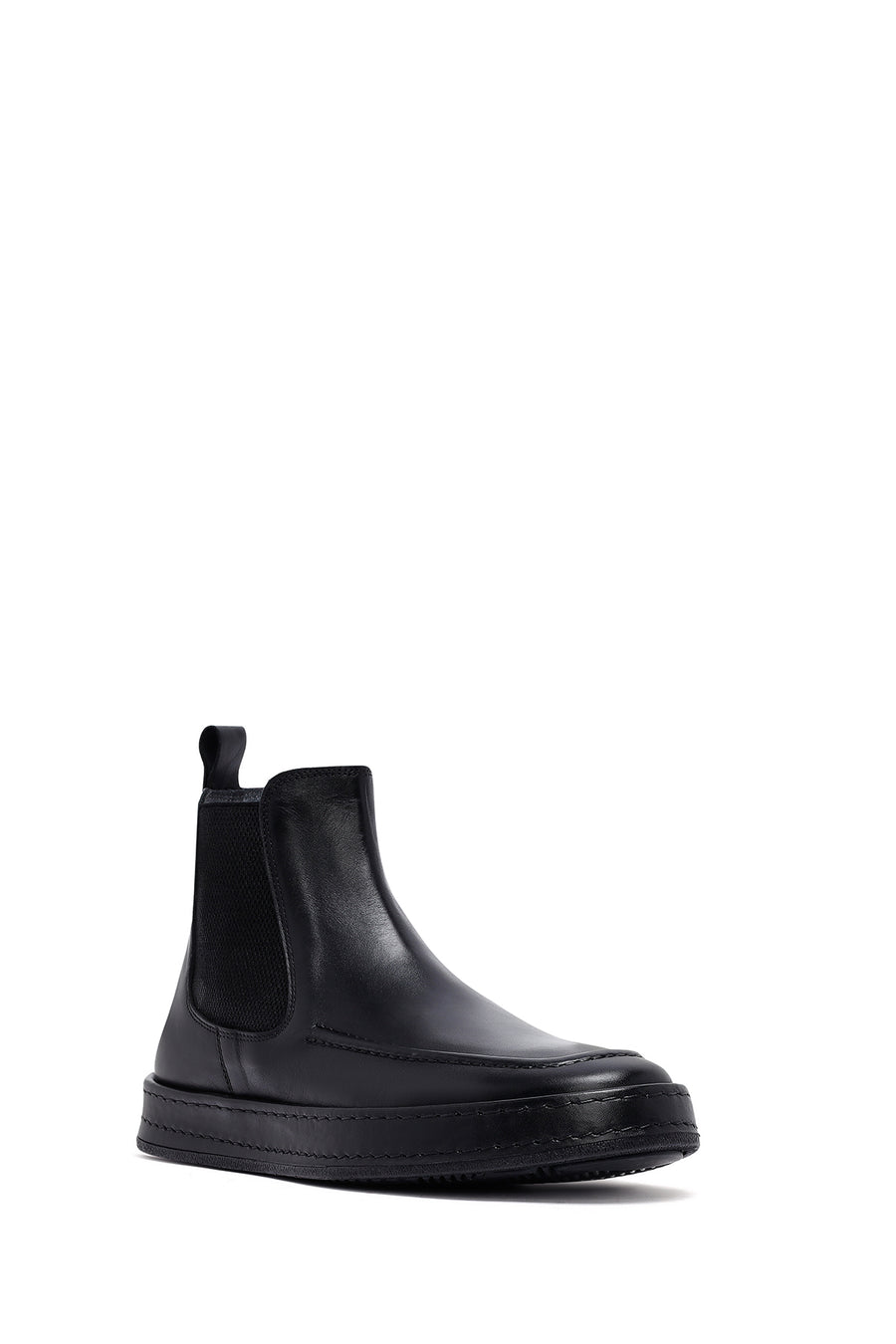 Male Black Leather Chelsea Boots