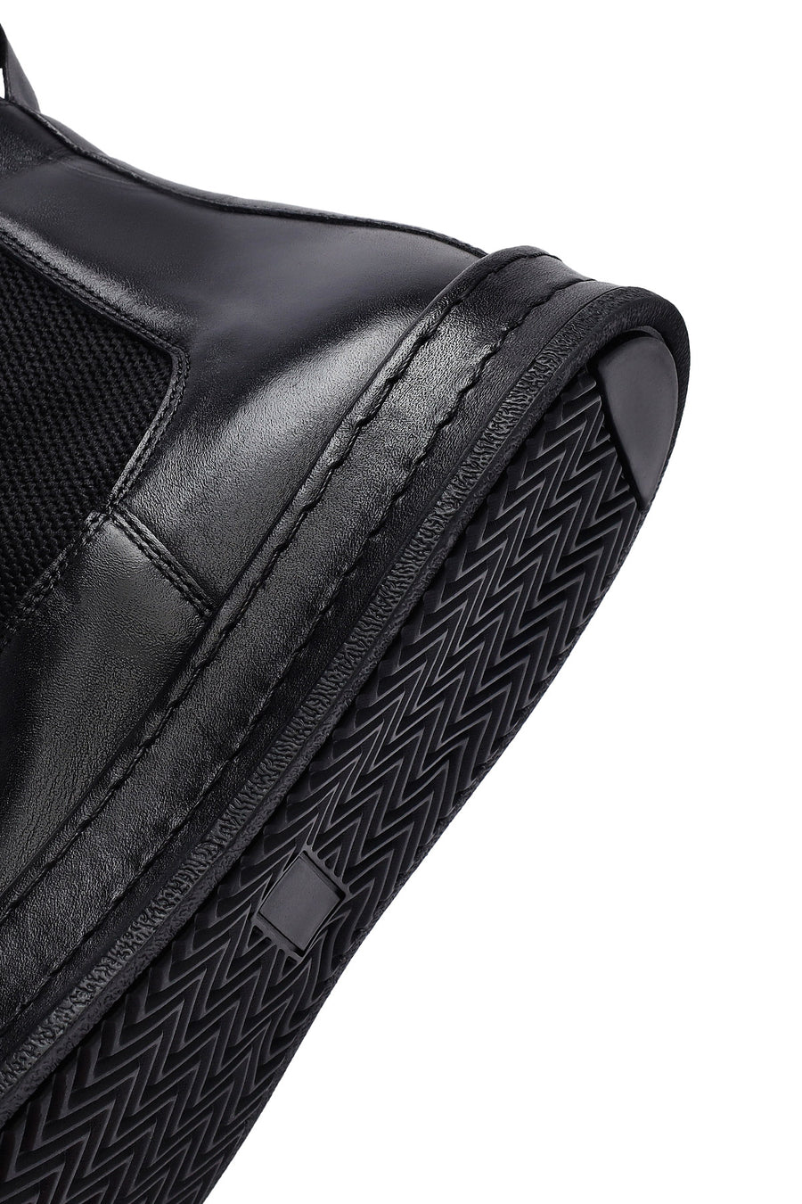 Male Black Leather Chelsea Boots