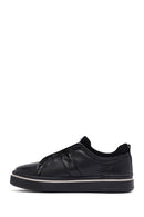 Male Black Leather Sneakers | Derimod
