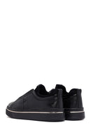 Male Black Leather Sneakers | Derimod