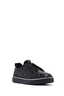 Male Black Leather Sneakers | Derimod