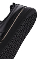 Male Black Leather Sneakers | Derimod