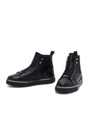 Erkek Siyah Bağcıklı Deri Spor Bot | Derimod