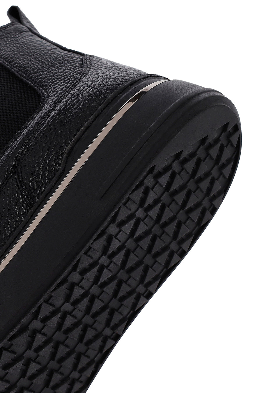 Erkek Siyah Bağcıklı Deri Spor Bot