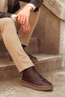 Men's Brown Lace-Up Leather Sports Boots | Derimod