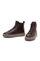 Men's Brown Lace-Up Leather Sports Boots | Derimod