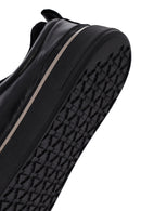 Erkek Siyah Bağcıklı Kalın Tabanlı Deri Sneaker | Derimod