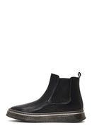 Men's Black Thick-Soled Leather Chelsea Boot | Derimod