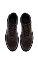 Men's Brown Lace-Up Leather Casual Sneakers | Derimod