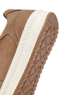 Erkek Bej Bağcıklı Kalın Tabanlı Nubuk Deri Sneaker | Derimod