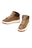 Erkek Bej Bağcıklı Kalın Tabanlı Nubuk Deri Spor Bot | Derimod