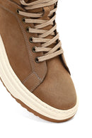 Erkek Bej Bağcıklı Kalın Tabanlı Nubuk Deri Spor Bot | Derimod