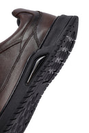 Erkek Kahverengi Bağcıklı Deri Casual Sneaker | Derimod