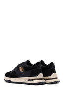 Erkek Siyah Bağcıklı Kalın Tabanlı Deri Sneaker | Derimod