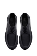 Erkek Siyah Bağcıklı Deri Casual Ayakkabı | Derimod