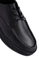 Erkek Siyah Bağcıklı Deri Casual Ayakkabı | Derimod