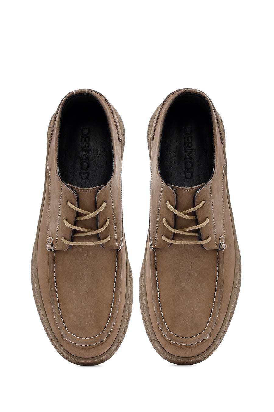 Men's Mink Laced Nubuck Leather Casual Shoes