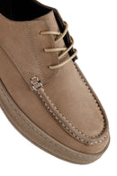 Men's Mink Laced Nubuck Leather Casual Shoes | Derimod