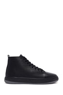 Men's Black Lace-Up Zipper Leather Sports Boots | Derimod