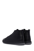 Men's Black Lace-Up Zipper Leather Sports Boots | Derimod