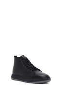 Men's Black Lace-Up Zipper Leather Sports Boots | Derimod