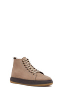 Men's Mink Lace-Up Zippered Nubuck Leather Sports Boots | Derimod