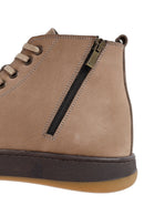 Men's Mink Lace-Up Zippered Nubuck Leather Sports Boots | Derimod