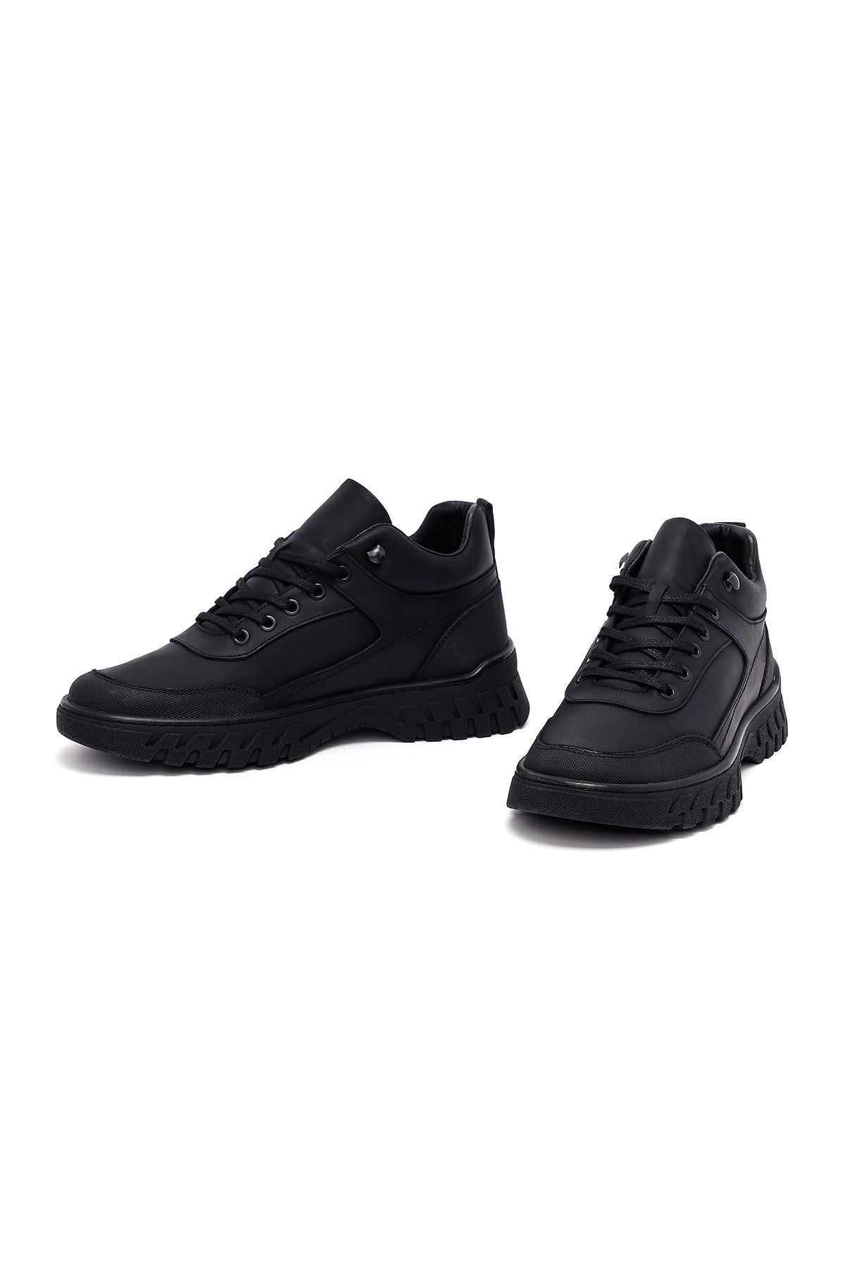 Erkek Siyah Bağcıklı Deri Casual Bot