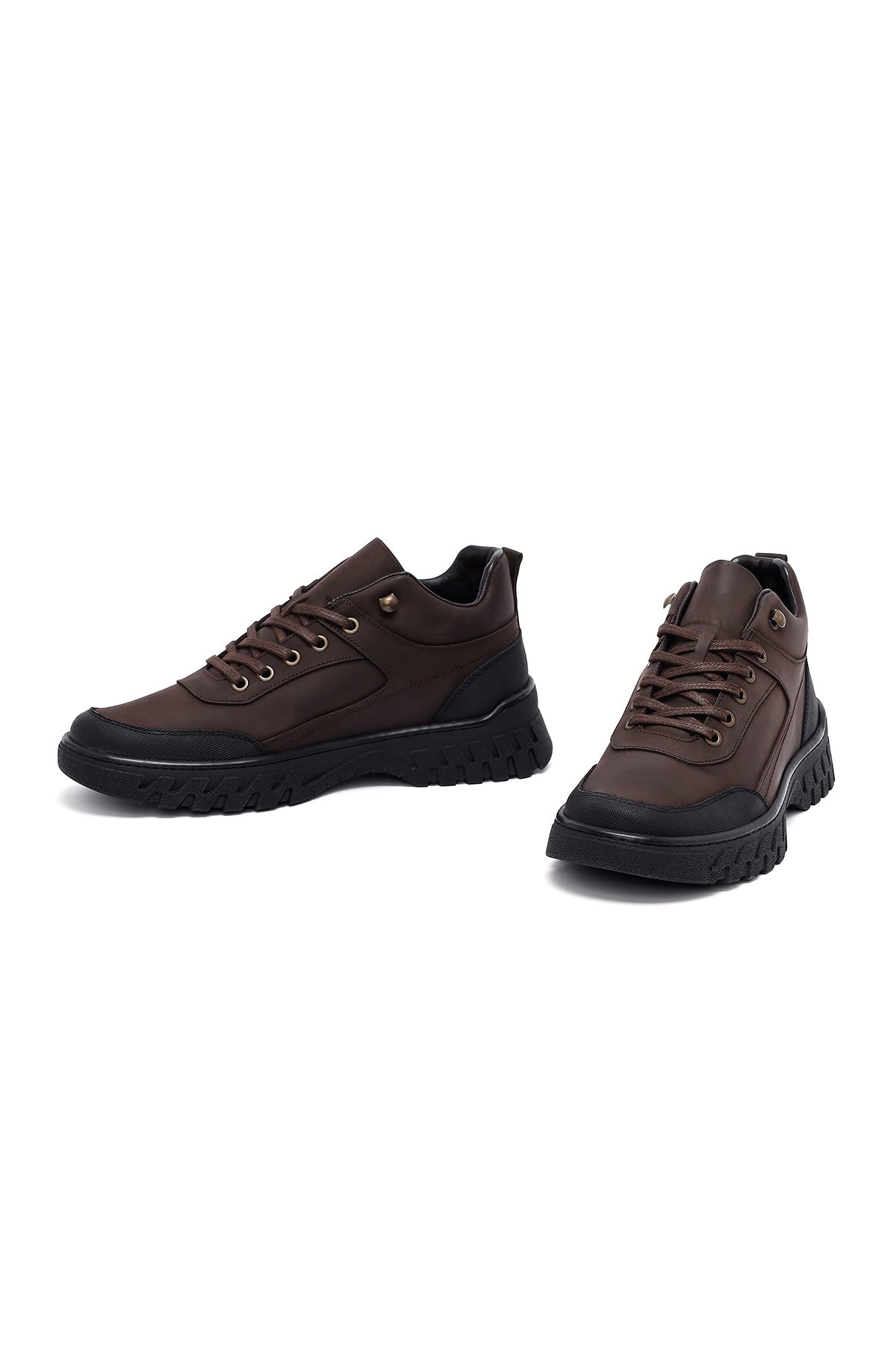 Erkek Kahverengi Bağcıklı Deri Casual Bot