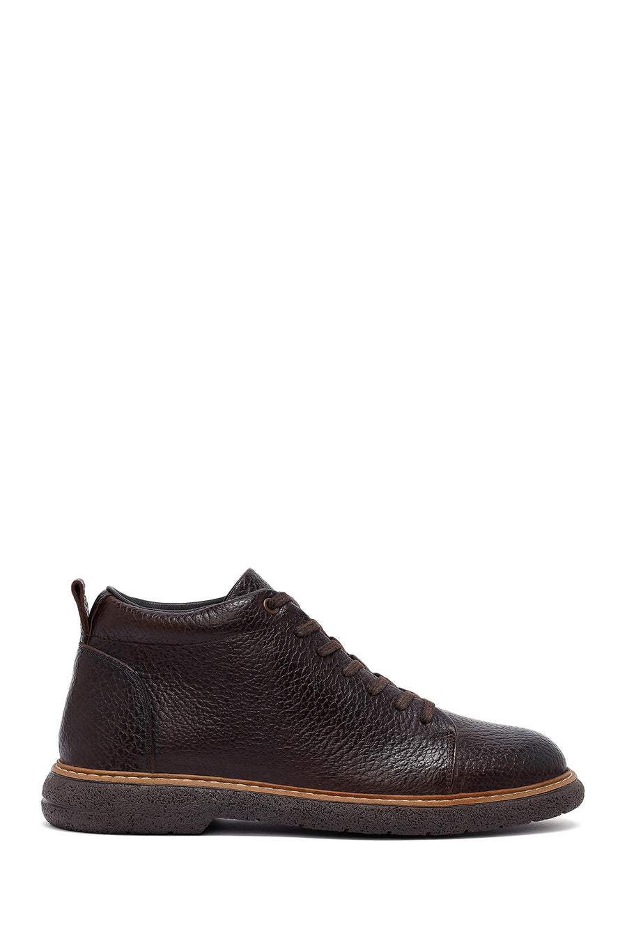 Men's Brown Lace-Up Leather Casual Boots 25WFD6611FT | Derimod