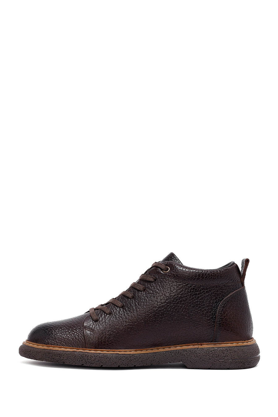 Men's Brown Lace-Up Leather Casual Boots