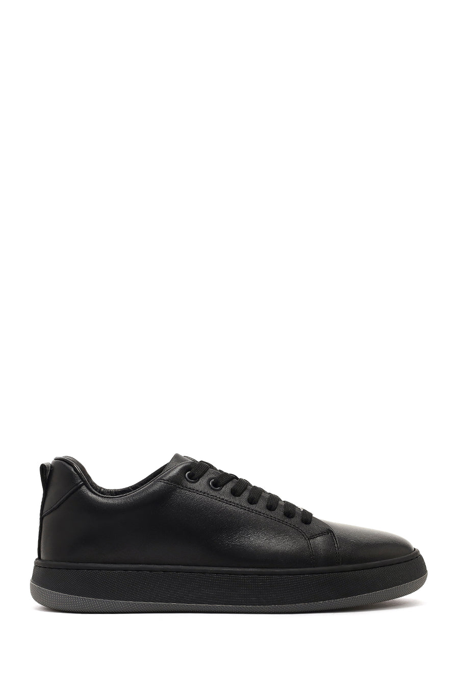 Erkek Siyah Bağcıklı Kalın Tabanlı Deri Sneaker 25WFD661218 | Derimod
