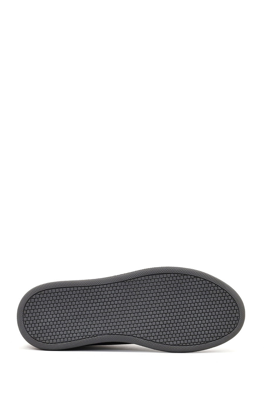 Erkek Siyah Bağcıklı Kalın Tabanlı Deri Sneaker