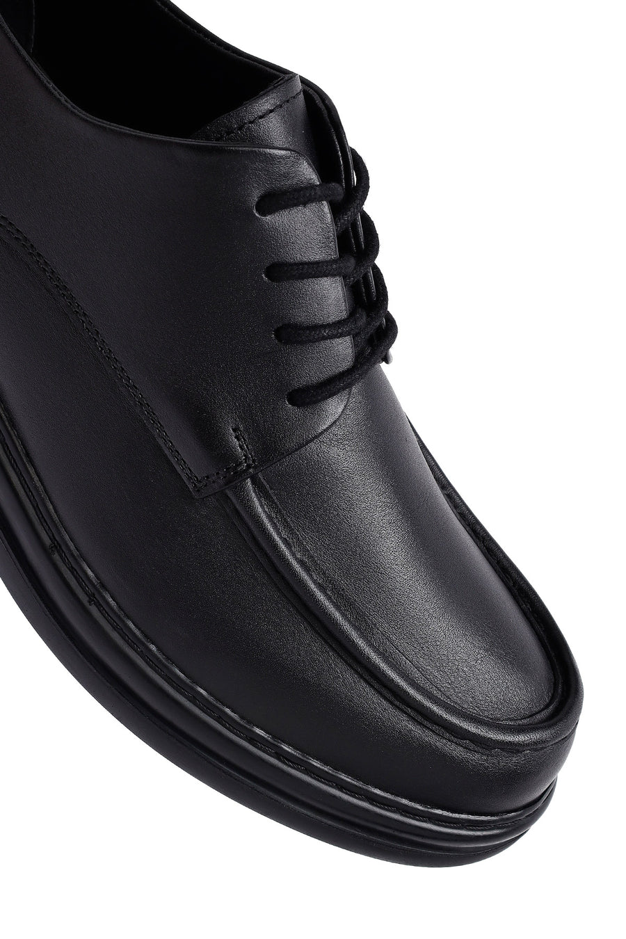 Men's Black Lace Up Leather Casual Shoes