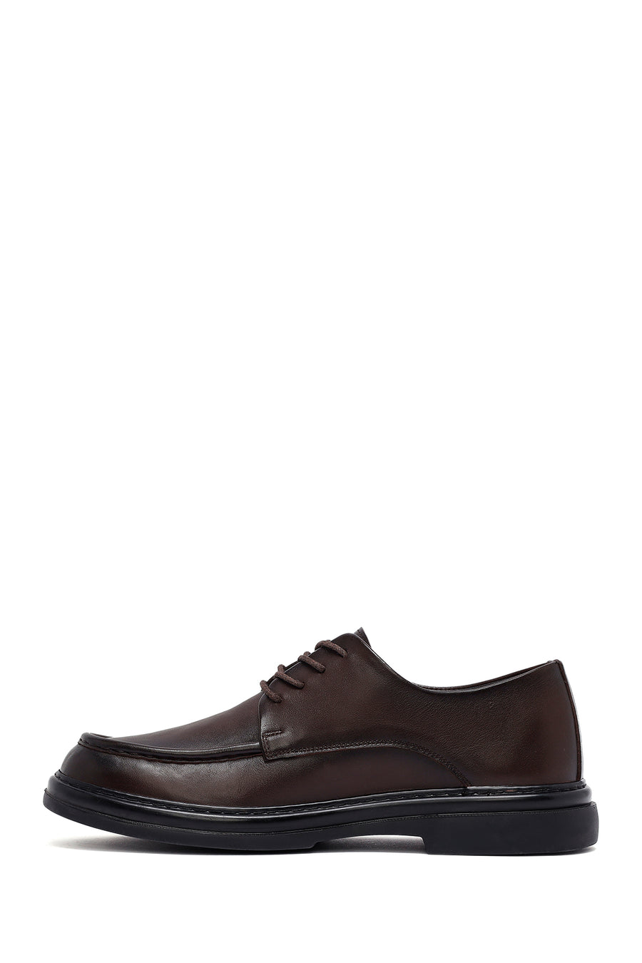 Men's Brown Lace Up Leather Casual Shoes