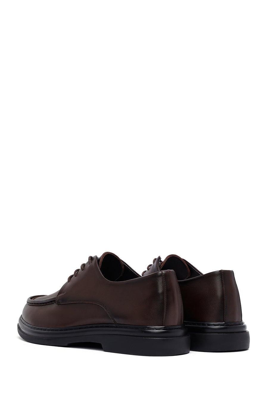Men's Brown Lace Up Leather Casual Shoes