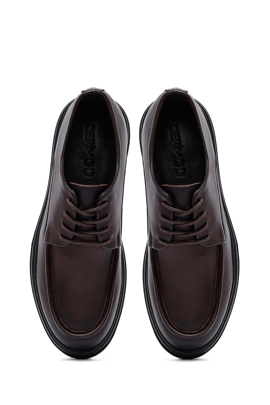 Men's Brown Lace Up Leather Casual Shoes
