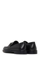 Men's Black Buckled Leather Loafer | Derimod