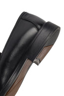 Men's Black Buckled Leather Loafer | Derimod