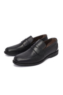 Male Black Leather Classic Loafer | Derimod