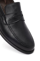 Male Black Leather Classic Loafer | Derimod