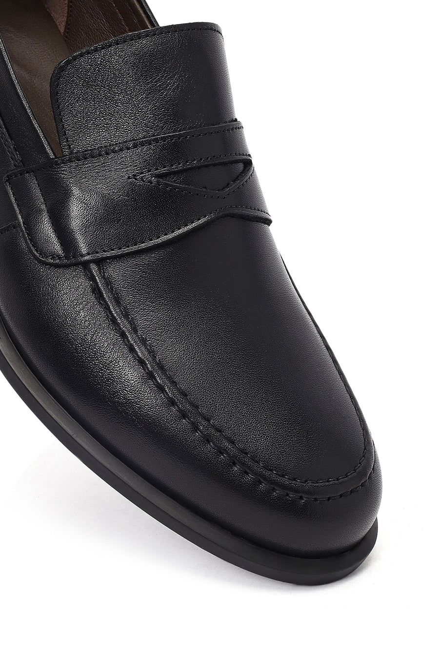 Erkek Siyah Deri Klasik Loafer