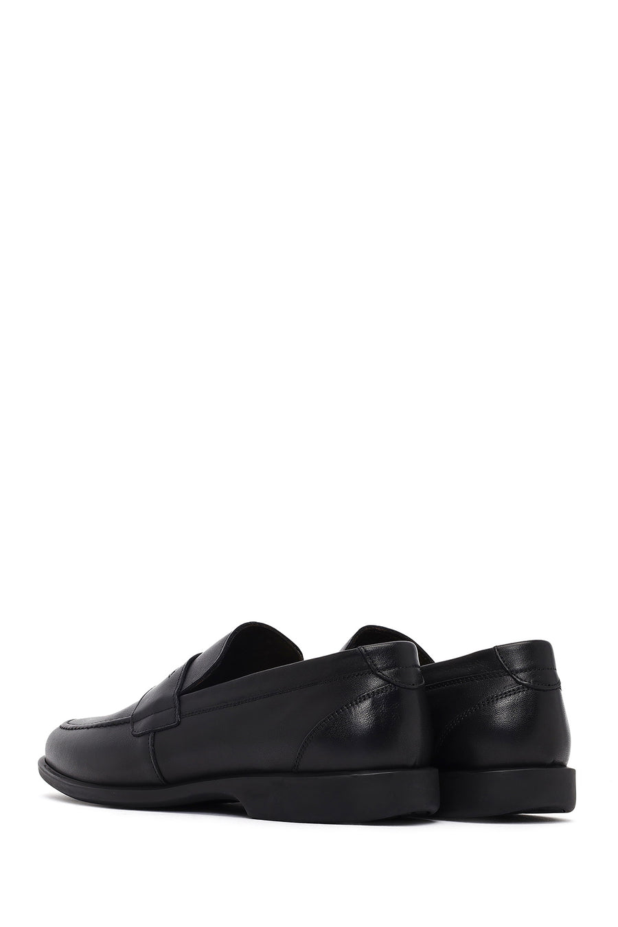 Erkek Siyah Deri Klasik Loafer