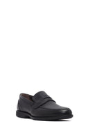 Male Black Leather Classic Loafer | Derimod