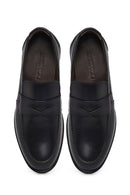 Male Black Leather Classic Loafer | Derimod