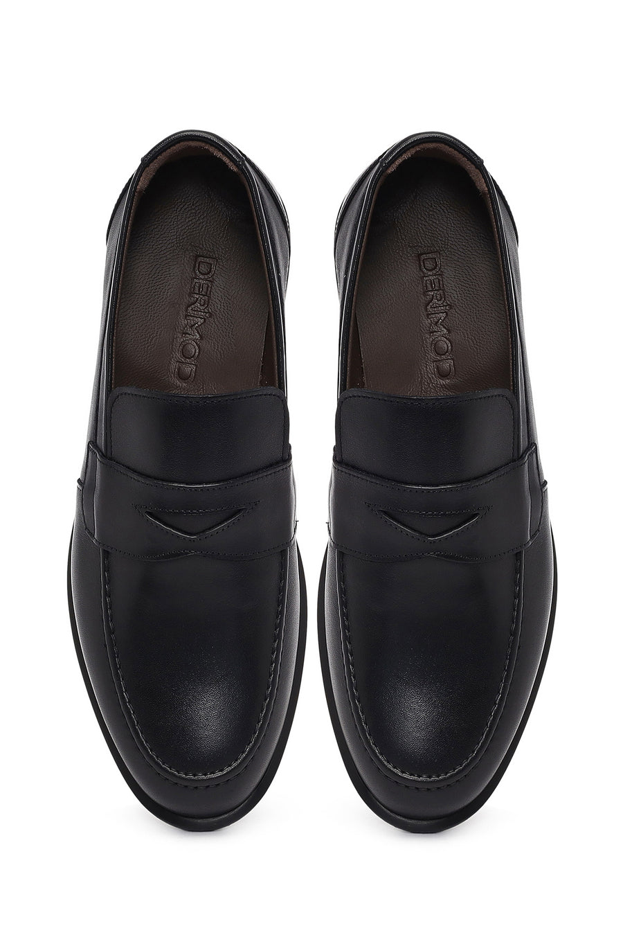 Erkek Siyah Deri Klasik Loafer