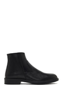 Men's Black Zippered Leather Casual Boots | Derimod