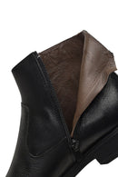 Men's Black Zippered Leather Casual Boots | Derimod