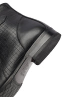 Erkek Siyah Toka Detaylı Fermuarlı Deri Klasik Bot | Derimod